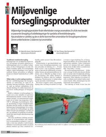 Miljøvenlige forseglingsprodukter - Colas