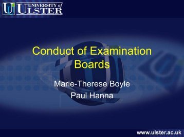 Conduct of Examination Boards
