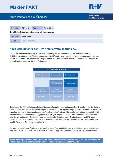 Makler Fakt 01 R V Versicherung