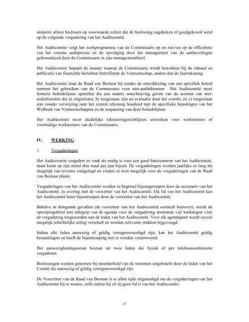 CORPORATE GOVERNANCE CHARTER - Mobistar