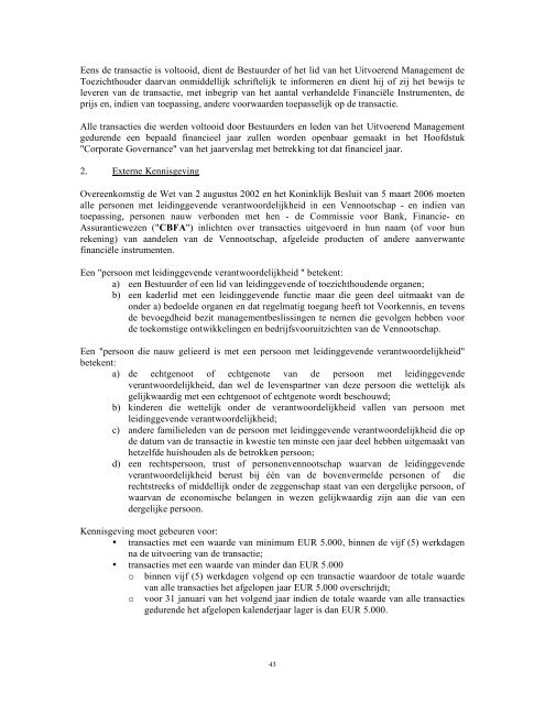 CORPORATE GOVERNANCE CHARTER - Mobistar