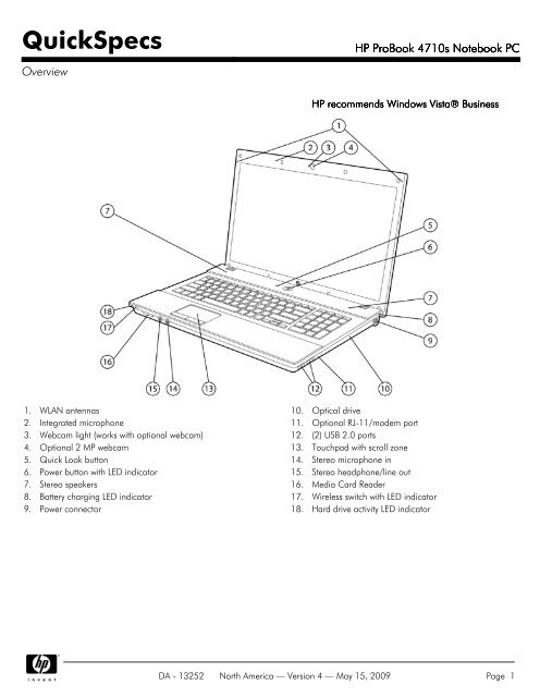 HP ProBook 4710s Notebook PC - static.highspeedb...