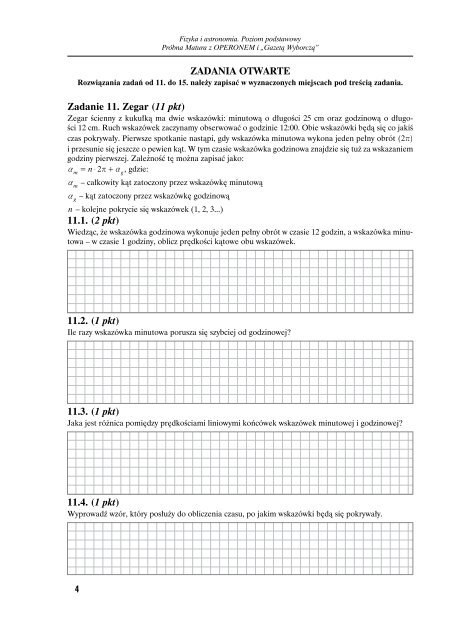 fizyka i astronomia - poziom podstawowy
