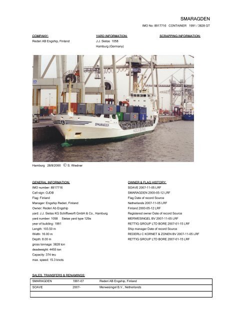 SMARAGDEN - Cargo Vessels International