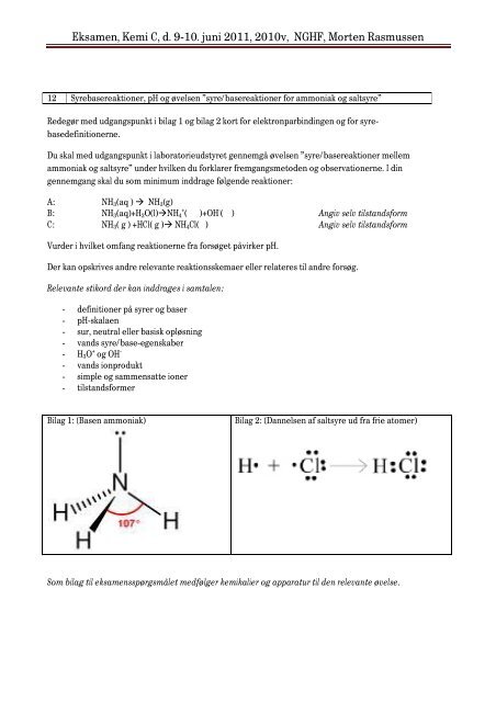 Eksamen, Kemi C, d. 9-10. juni 2011, 2010v, NGHF, Morten ...