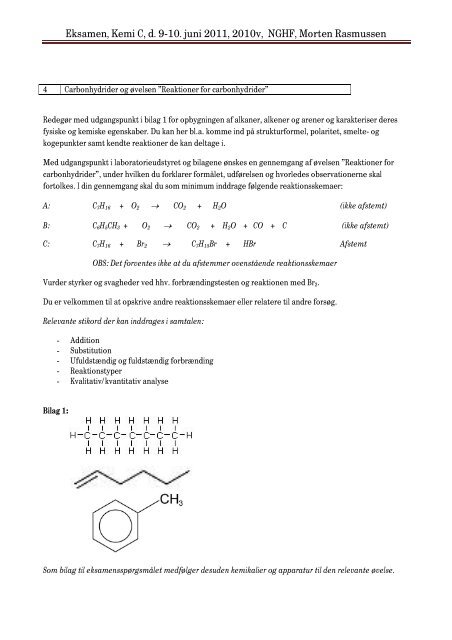 Eksamen, Kemi C, d. 9-10. juni 2011, 2010v, NGHF, Morten ...