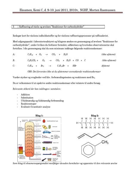 Eksamen, Kemi C, d. 9-10. juni 2011, 2010v, NGHF, Morten ...