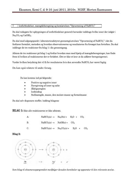 Eksamen, Kemi C, d. 9-10. juni 2011, 2010v, NGHF, Morten ...