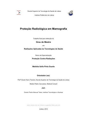 Proteção radiológica em mamografia.pdf - Repositório Científico do ...