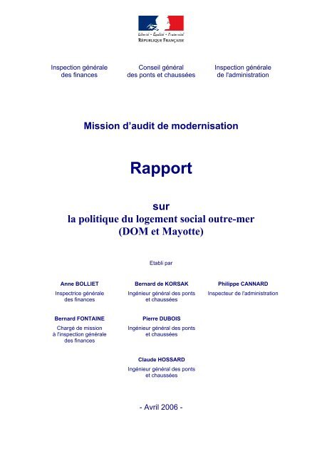 La Politique Du Logement Social Outre Mer Dom Et Mayotte - 