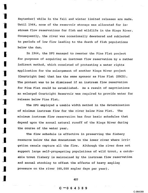 CASE STUDY REPORT #64 PINE FLAT KINGS RIVER structures on ...