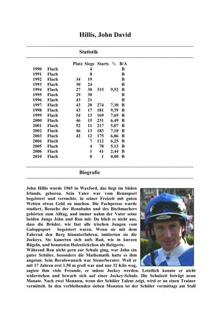 Bio - Hillis, John David - 070 - Jockeys-in-deutschland.de