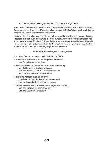 2 Ausfalleffektanalyse nach DIN 25 448 (FMEA)