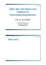 Prof. Dr. Jens Dittrich - Universität des Saarlandes
