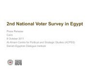 National Voter Survey in Egypt - Danish Institute for Parties and ...