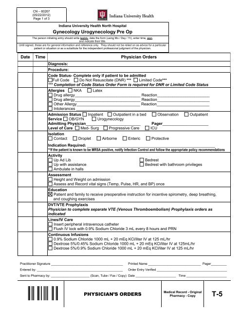 Iu Health Organizational Chart