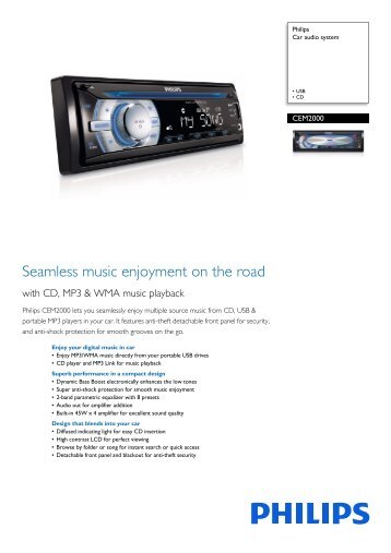 Seamless music enjoyment on the road - Philips