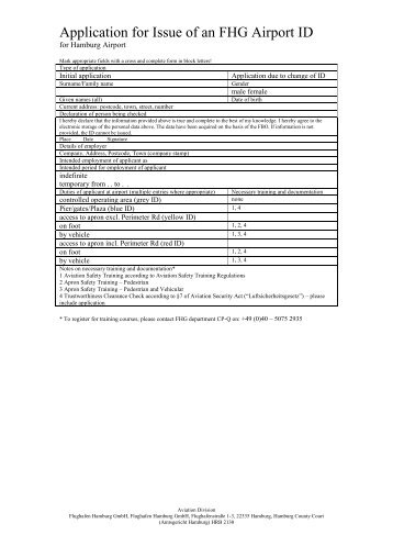 Application for Airport ID Badge - HAMinfo Terminal