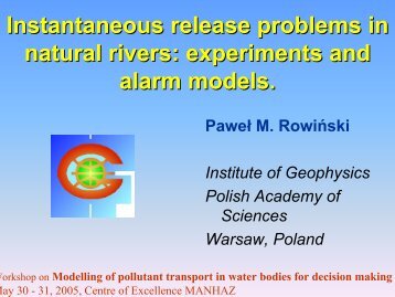 Instantaneous release problems in natural rivers ... - MANHAZ