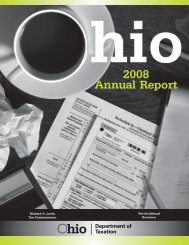 2008 Annual Report - Ohio Department of Taxation - State of Ohio