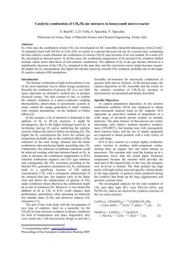 Catalytic combustion of CH4/H2/air mixtures in honeycomb micro ...