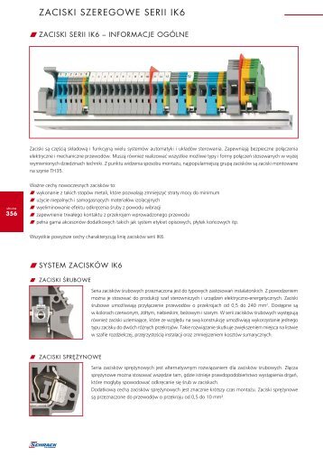 ZACISKI SZEREGOWE SERII IK6 - Schrack