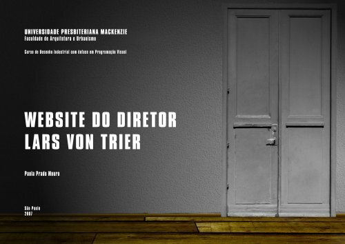 WEBSITE DO DIRETOR LARS VON TRIER - Paola Mouro