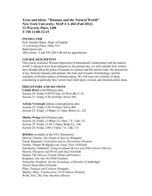 Syllabus New York University