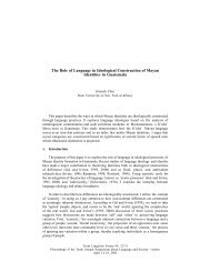 The Role of Language in Ideological Construction of Mayan ...