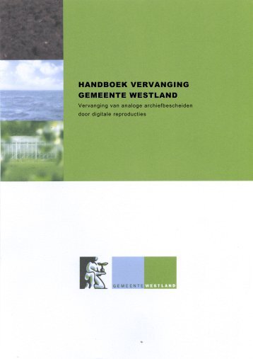 Handboek Vervanging Gemeente Westland