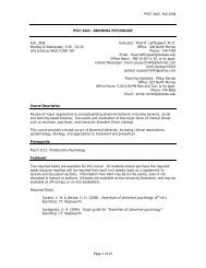 PSYC 3443, Fall 2006 Page 1 of 10 PSYC 3443 – ABNORMAL ...