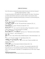 Adjectival Sentences - Middle Egyptian Grammar