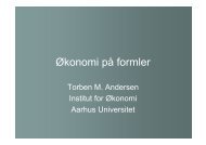 Økonomi på formler - oplæg af Torben M. Andersen (pdf-format) - Emu