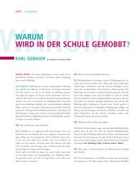 WARUM WIRD IN DER SCHULE GEMOBBT? - Lernwelt