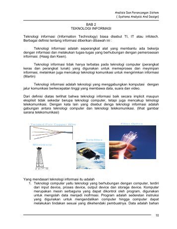 10 BAB 2 TEKNOLOGI INFORMASI Teknologi ... - Blog Bina Darma