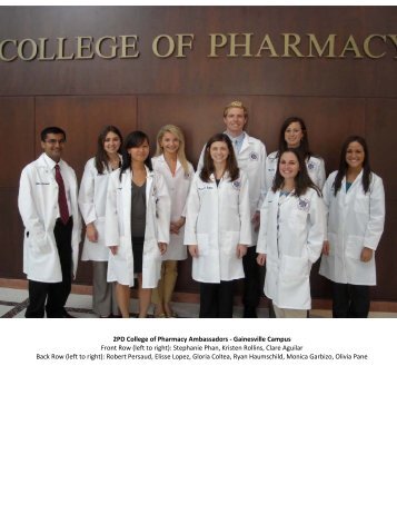 COP Ambassadors 2010-11.pdf - College of Pharmacy