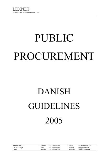 PUBLIC PROCUREMENT - Lexnet