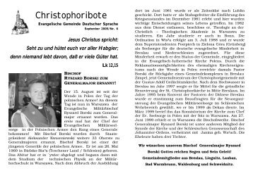 Christophoribote September 2005/Nr. 6 - Breslau-Wroclaw
