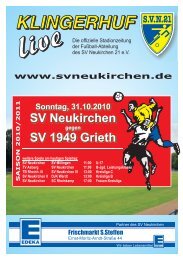 Stadionheft Nr.03 - SV Neukirchen - SV Neukirchen 21 e.V.