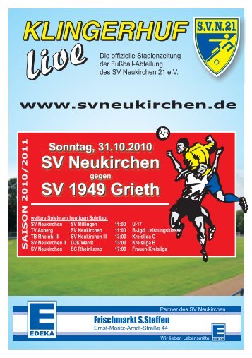 Stadionheft Nr.03 - SV Neukirchen - SV Neukirchen 21 e.V.