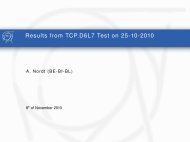 Results from TCP.D6L7 Test on 25102010 - LHC Collimation ...