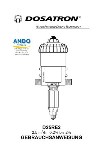 Bedienungsanleitung - ANDO Technik Gmbh