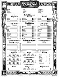 Gangrel 2-Page Elder Sheet - MrGone's Character Sheets