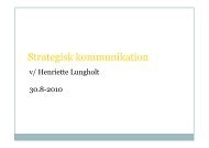 Strategisk kommunikation 30.8.10