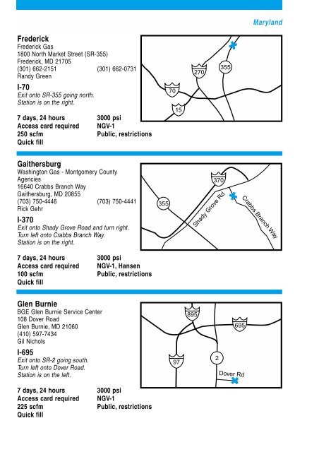 Mid Atlantic Refueling and Maintenance Directory for CNG