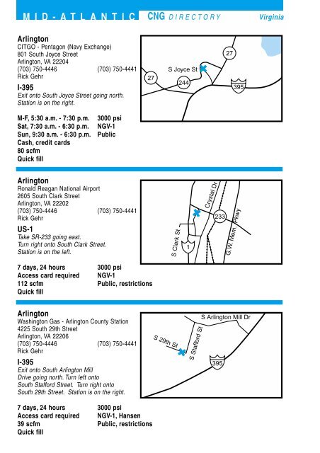 Mid Atlantic Refueling and Maintenance Directory for CNG