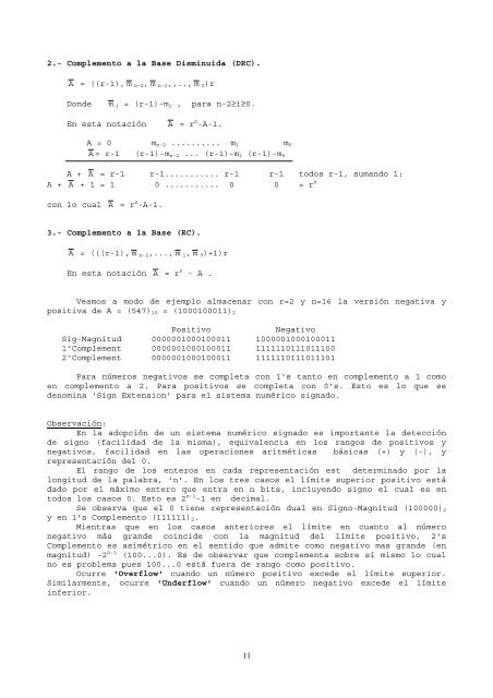sistemas numericos y operaciones aritmeticas - Departamento de ...