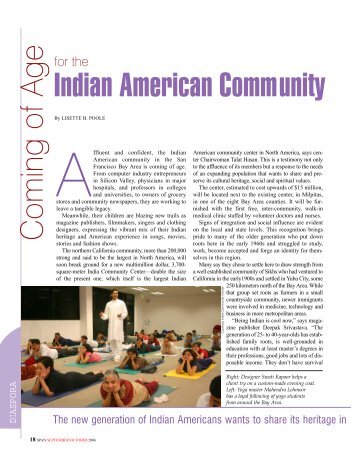 Coming of Age for the Indian American Community - SPAN Magazine