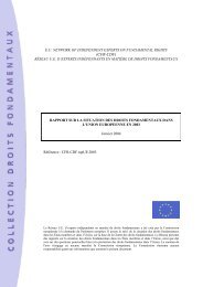 EUROPA - Justice et affaires intérieures - Rapport dans l'EU en 2003