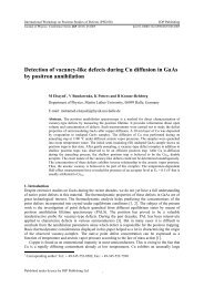 Detection of vacancy-like defects during Cu diffusion in GaAs by ...